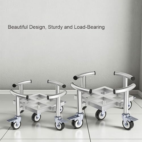 Heavy Duty Stainless Steel Rolling Cart with Locking Casters - Commercial Kitchen, Warehouse & Industrial Utility Stand for Storage & Organization - Image 7