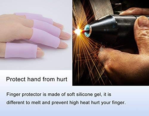 Povihome Finger Cots Protectors - Moisturizing Thumb and Finger Covers - Thickend Version - Elastic Cracked Silicone Finger Sleeves to Protect Cracked, Peel Finger and Other Finger Pain (Lavender, 10PCS) - Image 5