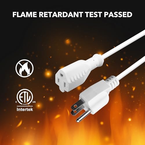 BN-LINK 3 Ft Outdoor Extension Cord 16/3 SJTW General Purpose Power Cord, 3 Prong Grounded Plug, 13-Amp, Black, for Lawn, Garden, Appliances, 3 Pack - Image 6