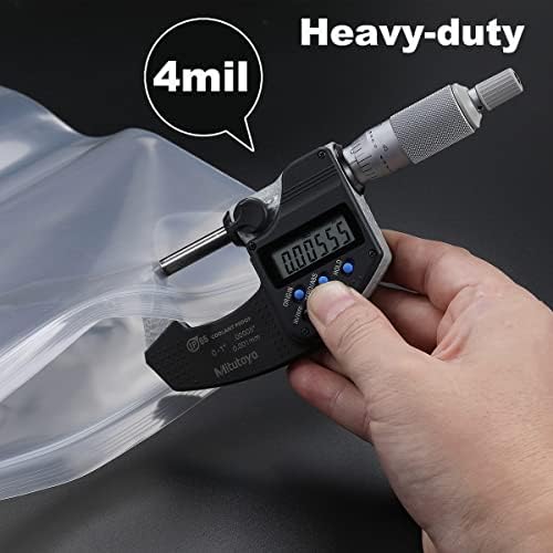 20 PCS 8"x 10"Thick 5 Mil Reclosable Large Clear Zip Poly Lock Plastic Bags - Image 4