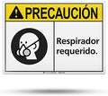TRADESAFE Spanish Respirator Required Sign, Aluminum PPE Safety Signs by TRADESAFE