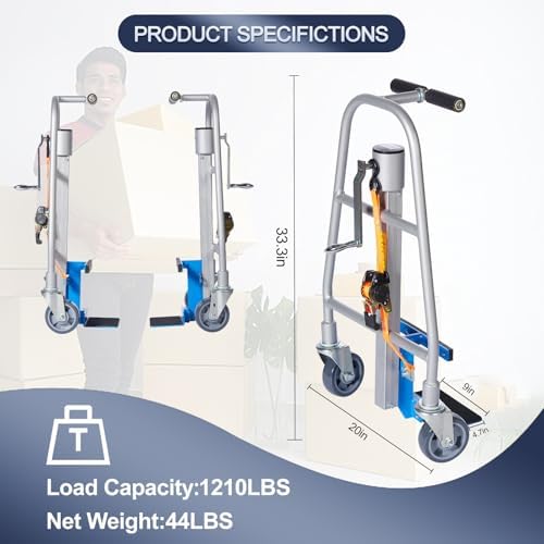 Furniture and Crate Mover Pair, 1210-lb Load, Auto-Retract Straps - Image 5