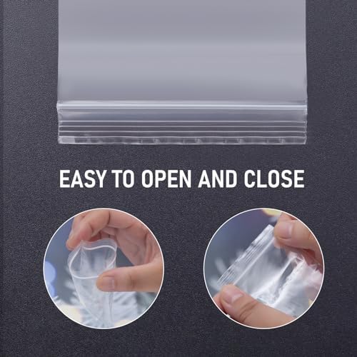 300 PCS Small Plastic Bags, 2.2 x 3 Inch Transparent Jewelry Bag - Image 3