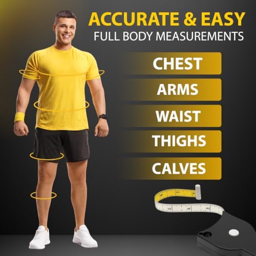 Perfect Body Tape Measure - 80 Inch Automatic Telescopic Tape Measure - Retractable Measuring Tape for Body: Waist, Hip, Bust, Arms, and More (Black - 80 inch) - Image 6