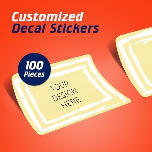 Custom Vinyl Stickers Your Image, Text, Design, Logo. Waterproof Personalized Business Labels Packaging, Bottles, Jars, Candles, Handmade. Dishwasher Safe, UV Protected, 30+ Designs Lemon Swirls, 6x4 - Image 2