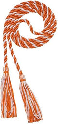 Tassel Depot Graduation Honor Cord - Orange/White - Every School Color Available - Made In Usa by TasselDepot