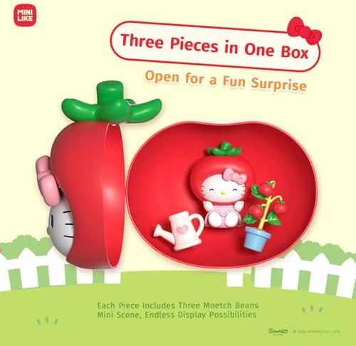 Sanrio Blind Box Hello Kitty Mini Figures Storage Box Joyful Farm Series Bean Mystery for Car Accessories Decorations Home Decor Birthday Gifts, Three Pieces in One Box, Random One Figure - Image 4