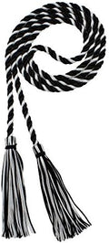 Tassel Depot Graduation Honor Cord - Black/White - Every School Color Available - Made In Usa by TasselDepot