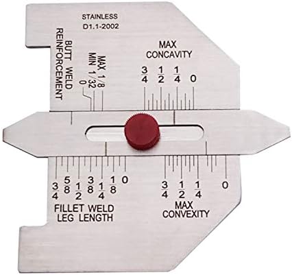 Weld Gauge Set 0-1/4'' Porosity Undercuts Checking Gauge with 0-3/4'' Convexity Concavity Welding Gauge Stainless Steel Imperial Measurement for Welding Inspection - Image 5