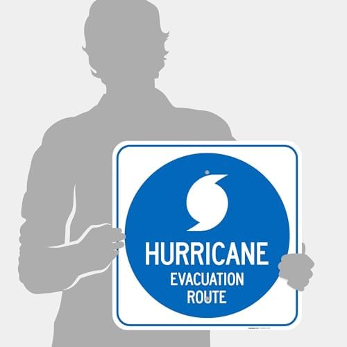 Hurricane Evacuation Route Sign, - Image 4