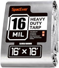 16x16 FT Tarp Waterproof, 16 Mil Tarps Heavy Duty Waterproof Multipurpose Protective Cover UV Resistant Rip & Tear Resistant with Grommets Reversible for Home Boats Cars Camping by Unknown