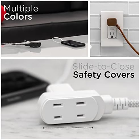 Cordinate 3-Outlet Extension Cord, 2 Prong, 15 Ft Cable with Flat Plug - Image 6