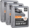 RAINDEWAY 4x6 Feet(3 Pack) Tarps Heavy Duty Waterproof,10Mil Small Tarp by RAINDEWAY