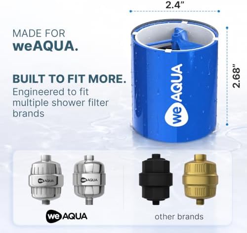 weAQUA Propeller Multi-Stage Pro Shower Filter Replacement Cartridge 4-Pack - Image 2