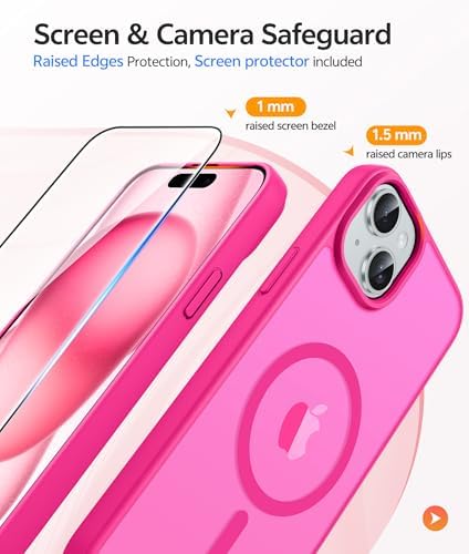 FNTCASE for iPhone 15/14/13 Case, Fit for Magsafe, Glass Screen Protector - Image 4