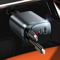 84W Retractable Car Charger, 4-in-1 Car Charger USB C Fast Charge Adapter by Estbuc