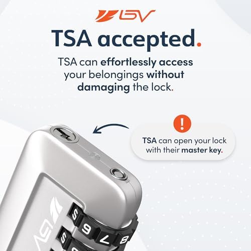 TSA Accepted Luggage Travel Lock, Set-Your-Own Combination Lock for School Gym Locker, Luggage Suitcase Baggage Locks, Filing Cabinets, Toolbox, Case (Silver, 2 Pack) - Image 2