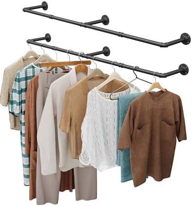 OROPY 65.7" Heavy Duty Industrial Pipe Clothes Rack for Hanging Clothes 2PK by OROPY
