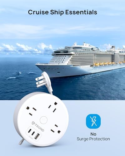 TROND Travel Power Strip, Retractable Extension Cord 5ft, Cruise Essentials - Image 5