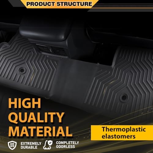 G-PLUS TPE Cargo Liners Mats,4PCS,Fit Honda Pilot 2023 2024 2025 - Image 2
