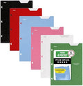 Five Star 4-Pocket Folder,Paper Folder,Fits 3-Ring Binders,Holds 8-1/2" x 11" Paper,Assorted Colors (38058),6 Count (Pack of 8) by FiveStar