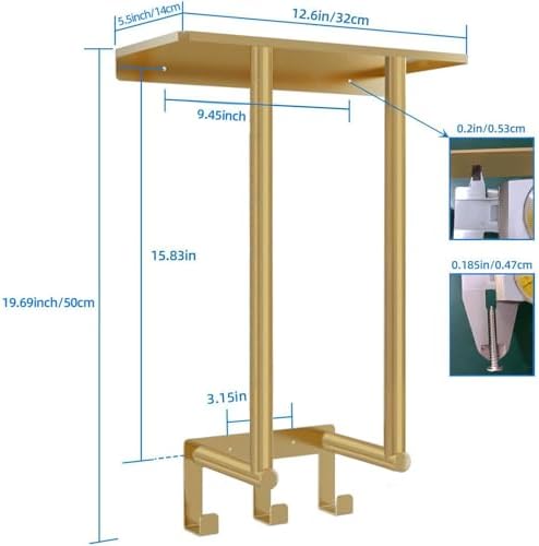 Gold Towel Rack with Shelf, Bethom Bath Towel Storage for Bathroom - Image 5