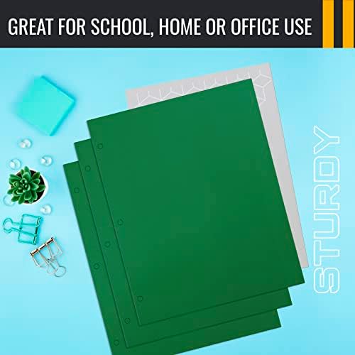 Better Office Products Green Folders, 50 Pack Letter Size Pocket Folders, Green Folders with Pockets, Two Pocket Portfolio Folders, Durable Paper Folders for School Classroom Office Organization - Image 6