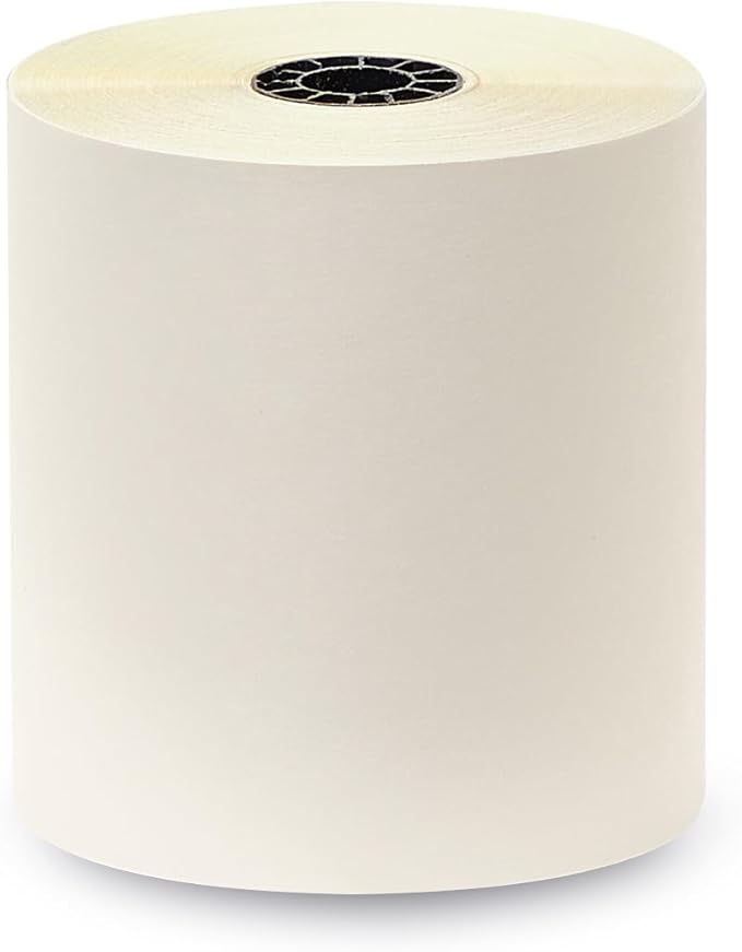 3" x 95' 2-PLY CARBONLESS WHITE/CANARY PoS RECEIPT PAPER - Image 2