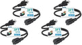 DEWENWILS 3Ft Outdoor Extension Cord, Short Extension Cord 16 AWG SJTW for Indoor Use, 3 Prong Grounded Outlets Plugs, Small Power Cable for Decor and Lights, Black, ETL Listed, 4 Pack by DEWENWILS