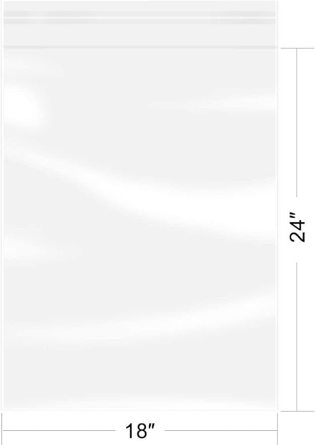 iMailer - 200 Count - 18" x 24" Clear Plastic Poly Bags - Image 2