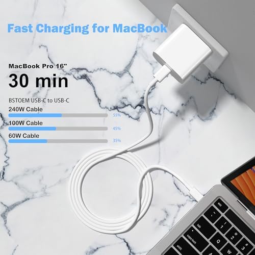 USB C to USB C Charging Cable for Apple 2Pack 6ft 60W for iPhone 17/16/15 - Image 6