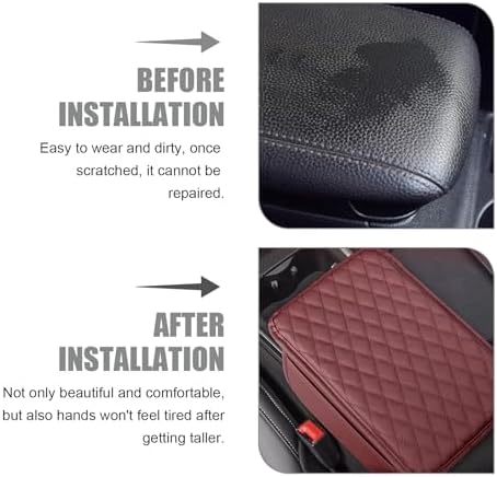 Upgraded Car Center Console Cover, Microfiber Leather Armrest Cover Cushion with 2 Storage Bags, Scratch-resistant Armrest Storage Box, Universal Car Interior Protector Accessories (Red) - Image 6