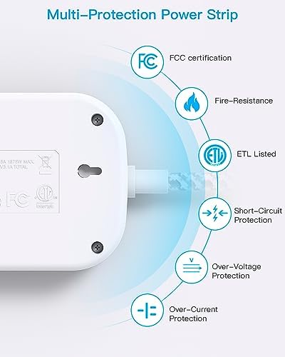 Cruise Essentials 2026,One Beat Travel Power Strip with USB C,Flat Plug - Image 7