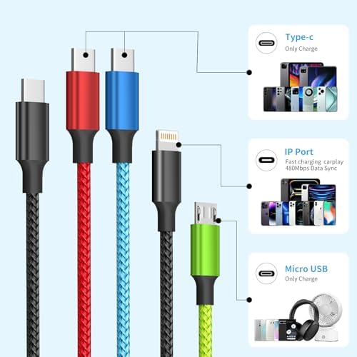 USB C Multi Charging Cable, 4 in 1 Charging Cords with Dual USB C Ports - Image 2