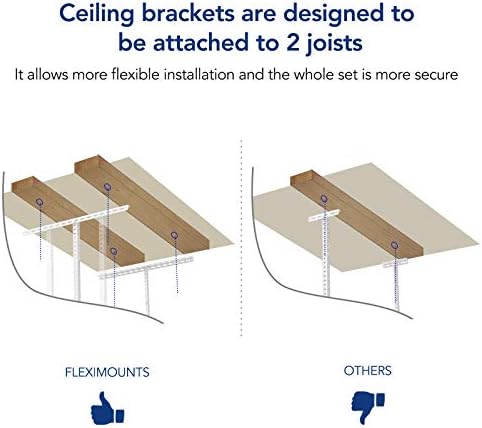 FLEXIMOUNTS 4x6 Overhead Garage Ceiling Storage Rack Organization, Black - Image 6