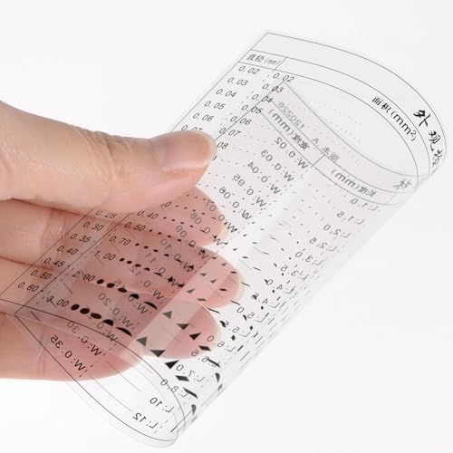HARFINGTON High Precision SEC Size Estimation Chart 115x95mm Transparency Flaw Detection Film Ruler for Diameter Area Length Width Defects Measuring - Image 6