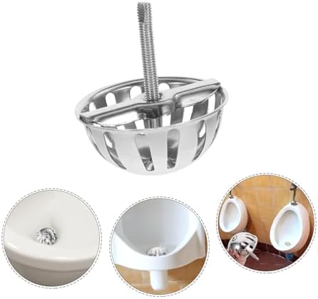 OUNONA 2pcs Stainless Steel Urinal Strainer Cover Easy to Install Urinal Accessory for Men Prevents Blockage Splashing Versatile Funnel Design for Clean Toilets - Image 3
