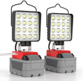 2 Pack LED Work Light for Milwaukee M18 18V Battery, Upgraded 76W 10000LM Cordless LED Work Light with USB and Type-C Charging Port, Outdoor Lighting (Battery Not Included) by wokelux