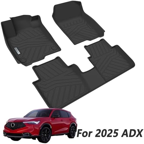 Floor Liners for 2025 Acura ADX & Honda HR-V 2023-2026 TPE All Weather Protection 1st & 2nd Row Car Floor Mats 2025 ADX Accessories-Black - Image 2