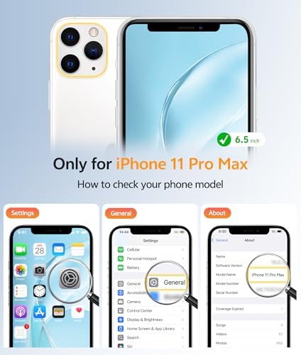 FNTCASE for iPhone 11 Pro Max Case Clear, Fit for Magsafe, Anti Yellowing - Image 2