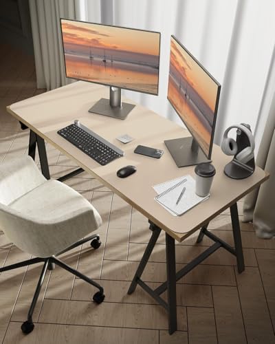Bloss Extra Large Leather Desk Mat 47.2" x 24" Non-Slip Dressing Table Cover Protector, Waterproof Student Study Desk Mat, PU Leather Computer Writing Desk Pad for Home Office and Decor - Beige - Image 3