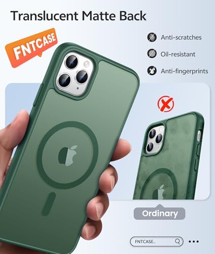 FNTCASE for iPhone 11 Pro Case, Fit for Magsafe, Translucent Matte Back - Image 6