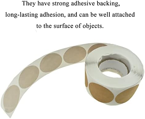 HAHIYO 1.5-Inch 500Pcs Natural Brown Kraft Round Label - Blank Adhesive Sticker to Write On for Jar, Canning, Price Tag, Store Organizing - Image 5