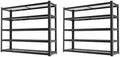 5-Tier Heavy Duty Garage Shelving, 5,000 lbs Capacity Adjustable Metal Storage Shelving Unit for Garage, Basement, Warehouse & Workshop, 62" W x 24" D x 84" H by LIJIUHOME