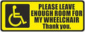 Warning Sign Disabled Metal Sign Disability Mobility Wheelchair Car Parking Sign 16"x4" by Eletina