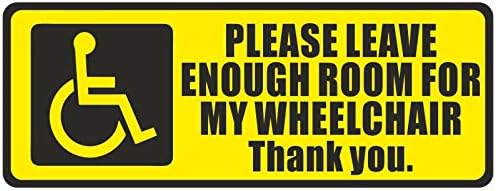 Warning Sign Disabled Metal Sign Disability Mobility Wheelchair Car Parking Sign 16"x4" by Eletina