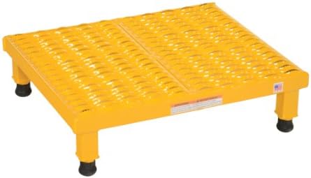 Vestil AHW-L-2424 Steel Adjustable Work-Mate Stands 23-1/2 in. x 24-1/16 in. x 6-3/4 in. 500 Lb. Capacity Yellow by Vestil