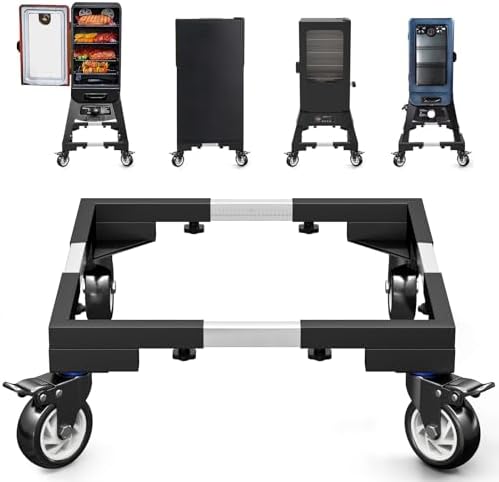 Heavy Duty All Steel Smoker Stand with 5 Inch Casters Wheels, for Vertical Electric Smoker&Digital Electric Smoker Universal Mobile Base by LYUND