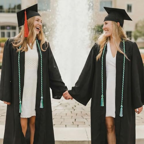 GraduationMall Graduation Honor Cord 68" TurquoiseWhite - Image 6