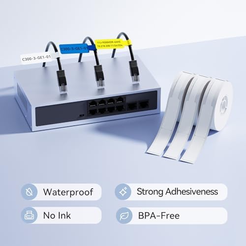 NIIMBOT White Cable Label Maker Tape for D110/D11/D101 Label Maker - Image 4